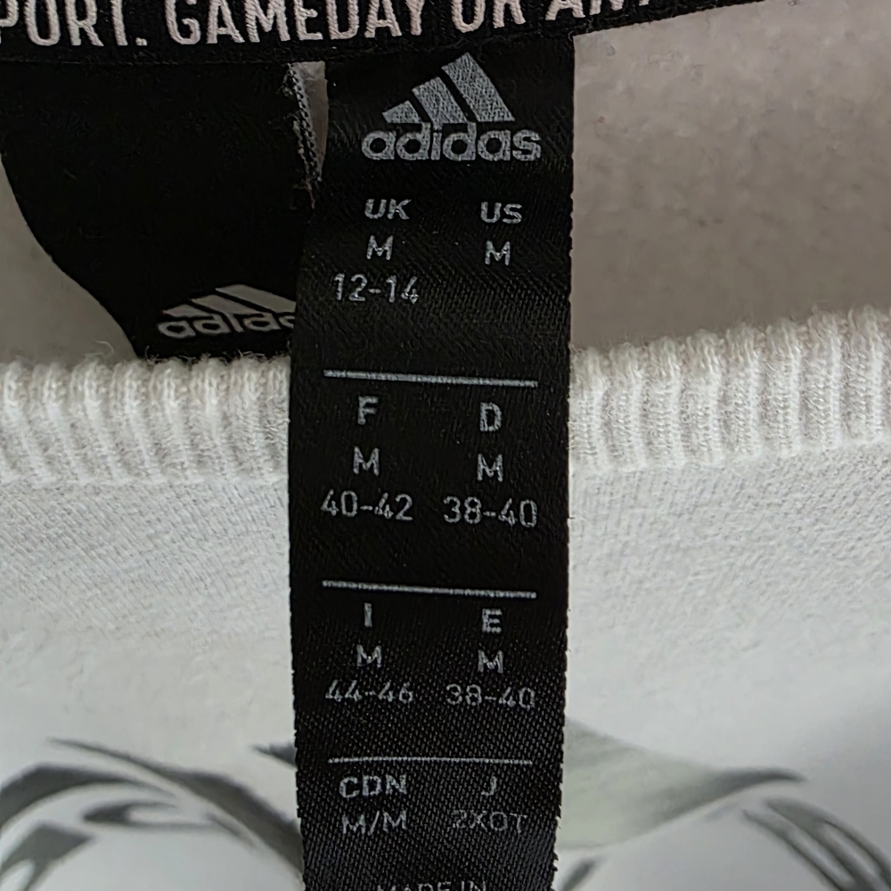 Adidas Women's White Sweatshirt with Black Logo - Picture 2 of 3